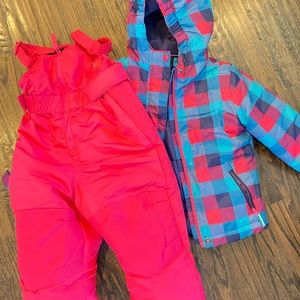 Toddler ski jacket and ski bib